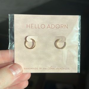 Hello Adorn 12 mm Gold Hoops